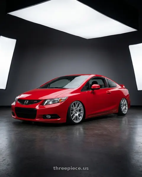 2013 Honda Civic with BBS CH-R 5x114.3 20x8.5 +38 Brilliant Silver Polished Rim Protector wheels