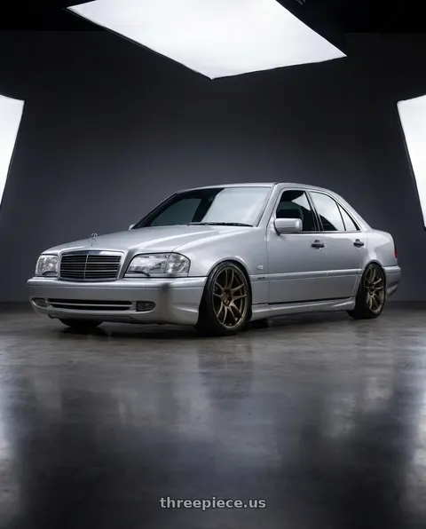 1998 Mercedes-Benz C43 AMG with Work Emotion Cr Kiwami 5x112 17x8 +35 Matte Bronze wheels