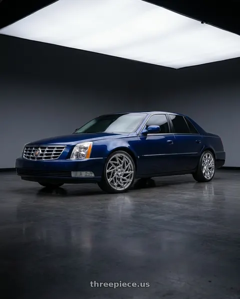 2009 Cadillac DTS with Mazzi Freestyle 377 5x108 20x8.5+35 Chrome wheels