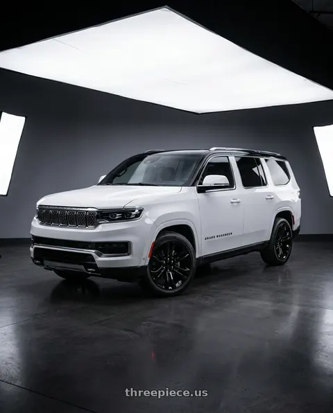 2022 Jeep Grand Wagoneer with O.E. Revolution 158 6x139.7 22x9 +24 Gloss Black wheels