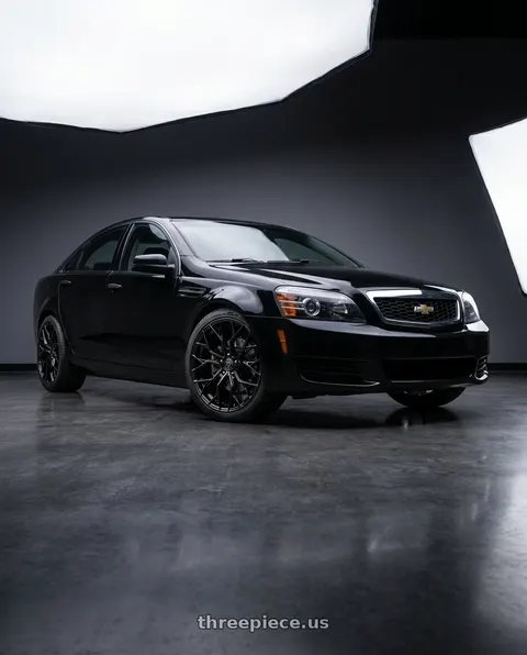 2014 Chevrolet Caprice PPV with DOLCE PERFORMANCE ARIA 5x120 20x8.5 +28 Gloss Black wheels