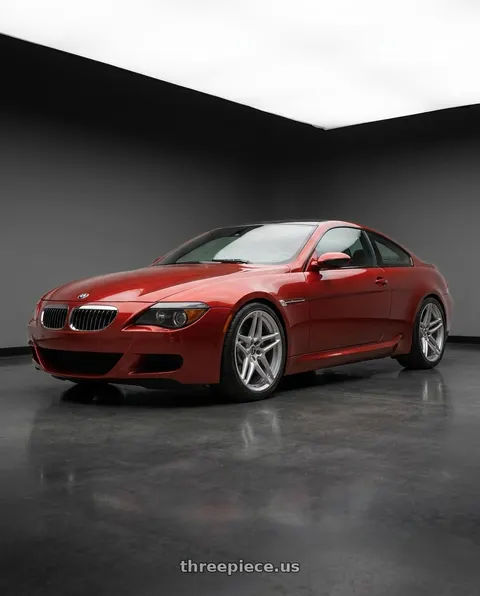 2006 BMW M6 with HERITAGE WHEEL EBISU MONOC 5x120 20x9 +25 SILVER wheels