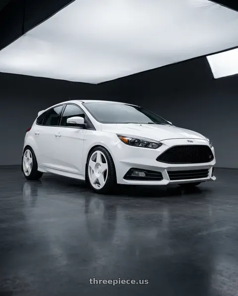 2016 Ford Focus ST with fifteen52 TARMAC 5x108 18x8.5 +42 RALLY WHITE (GLOSS WHITE) wheels