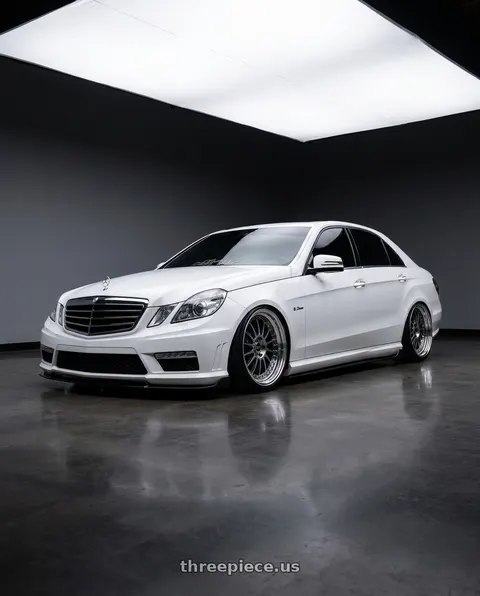 2012 Mercedes-Benz E350 with Work Emitz Black Polish 5x112 20x10.0 +38 wheels