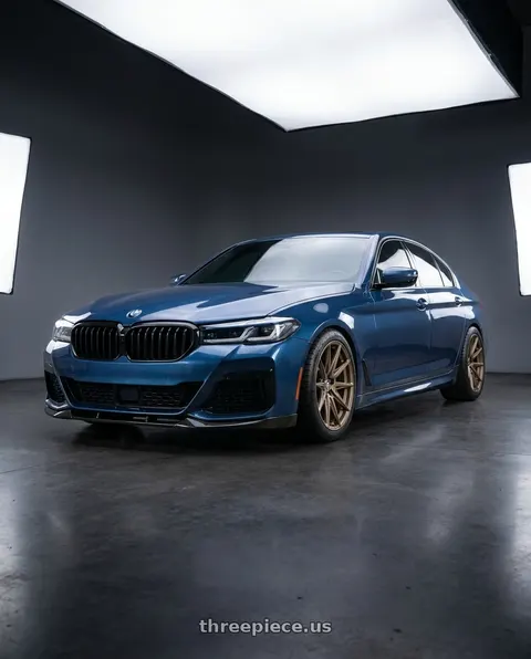 2023 BMW 540i with Brada Wheels CX2 5x112 20x9 +45 Satin Bronze wheels