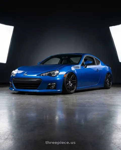 2017 Subaru BRZ with Niche 1PC M106 NR6 5X100/5X114.3 17X7.5 +45 MATTE BLACK MILLED wheels