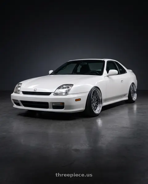 2000 Honda Prelude with Work Vs-Xv 5x114.3 19x9.5+35 L Disk Brilliant Silver Black wheels