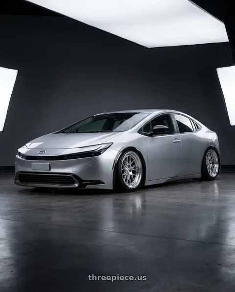 2026 Toyota Prius with Aodhan DS06 5x114.3 19x9.5+15 Silver w/Machined Face wheels