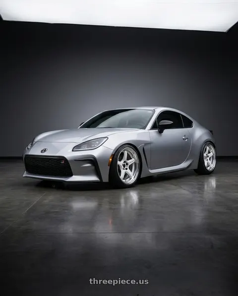 2024 Toyota GR86 with Work T5R 2P 5x100 18x10.0 +22 WHITE wheels