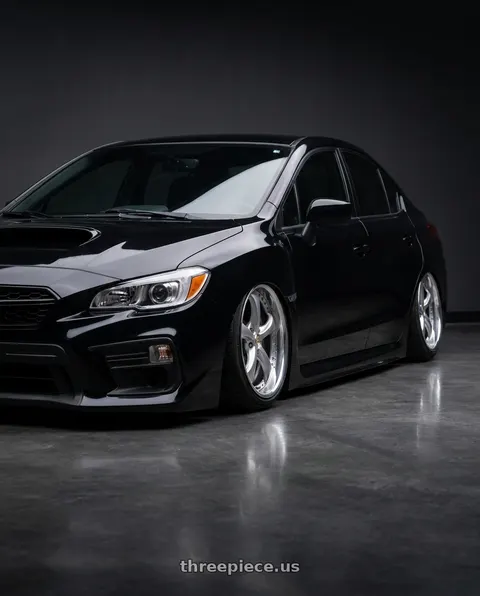 2021 Subaru WRX with Work Wheels VS-KF 5x114.3 18x9.5+47 Light Grey Silver A Disk FULL REVERSE wheels