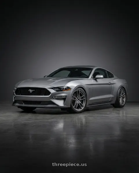 2021 Ford Mustang GT with American Racing AR941 MACH FIVE 5X114.3 19X9 +30 GRAPHITE wheels