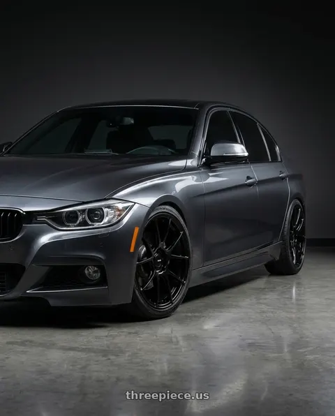 2013 BMW 335i with Enkei TS-V 5x120 18x8.5+38 Gloss Black wheels