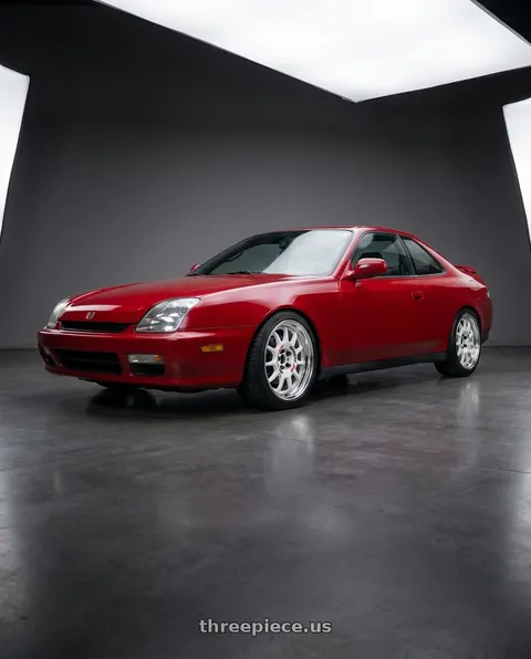 1997 Honda Prelude with Work Emotion Rs11 2p 5x114.3 17x7 45 white wheels