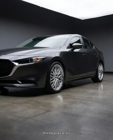 2024 Mazda 3 Preferred with V�xx Masi 5x114.3 18x8+45 Silver Mirror Mach Lip wheels
