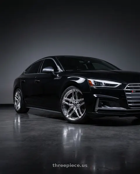 2018 Audi S5 Sportback with HERITAGE WHEEL EBISU MONOC 5x112 19x8.5 +35 CHROME wheels