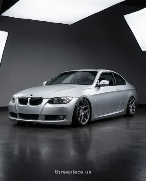 2012 BMW 3 Series E92 with Aodhan AFF2 5x120 19x9.5+35 Matte Gray wheels