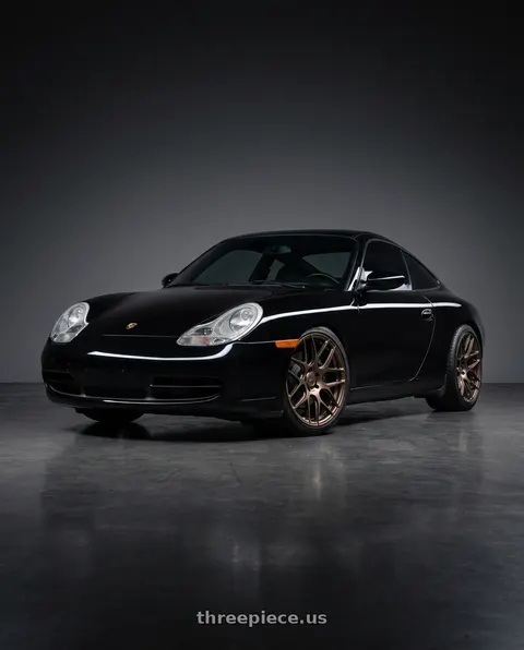 2001 Porsche 911 Carrera with MRR FS1 5x130 19x11  +52 Matte Bronze wheels