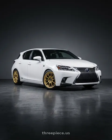 2015 Lexus CT200h F Sport with Enkei NT03+M 5x100 18x9.5+40 Gold wheels