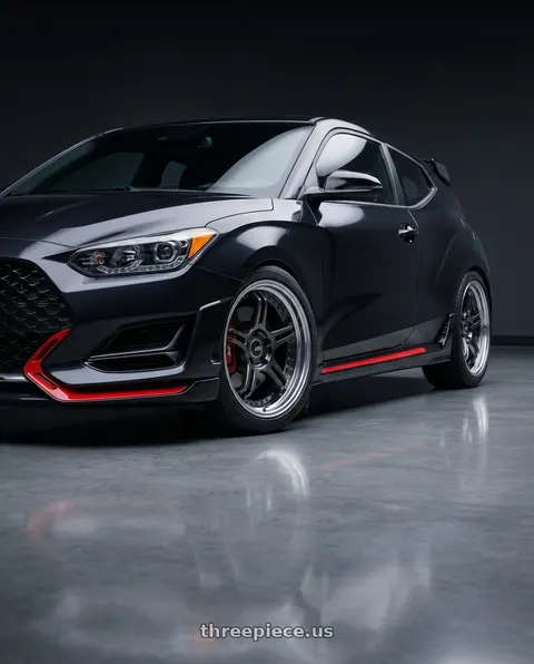 2019 Hyundai Veloster N with SSR Professor SPX STD 5x114.3 18X8.5+55 MD Disk Prism Dark Gunmetallic wheels