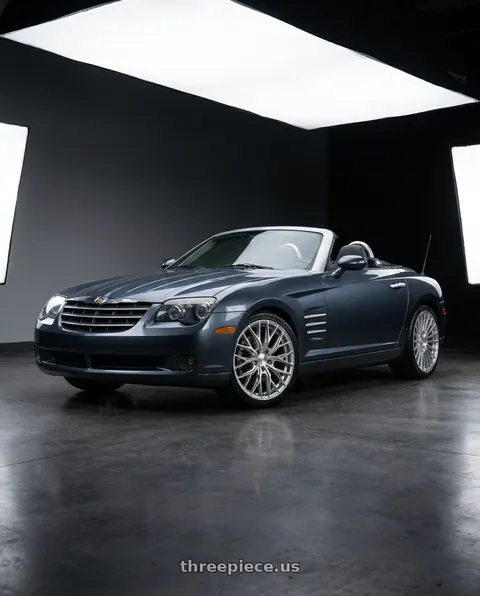 2007 Chrysler Crossfire with MRR GF5 5x112 19x8.5  +25 Silver Machine Face wheels