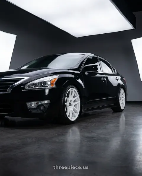 2015 Nissan Altima with ESR Wheels CS8 5x114.3 19x8.5 +35 Gloss White wheels
