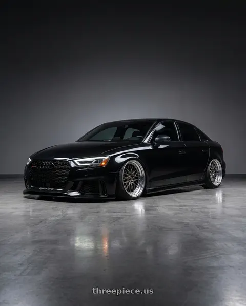 2017 Audi RS3 with Work Vs-Xv 5x112 20x11+28 A Disk Matte Dark Gunmetal wheels