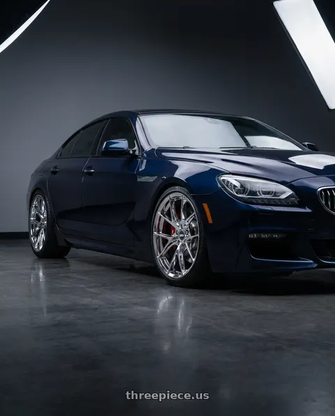 2013 BMW 640i Gran Coupe with ESR Wheels RF2 5x120 19x8.5 +30 Chrome wheels
