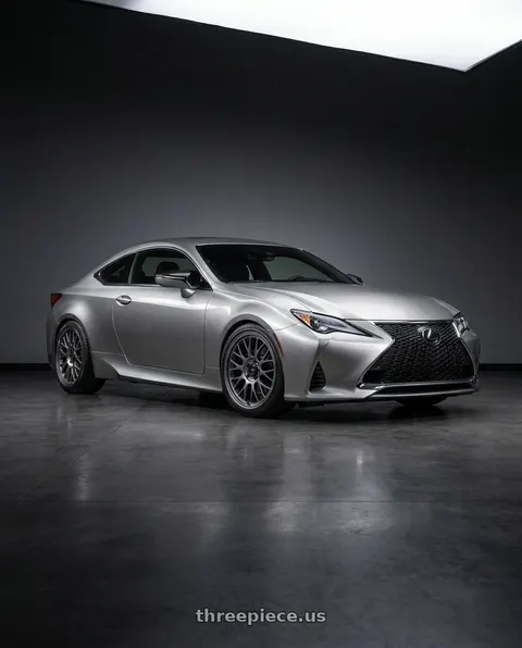 2020 Lexus RC300 with Konig MRK1 5X114.3 19x8.5+43 Hyper Carbon - Gloss Black Gear Cap/Logo/Cover Plate wheels