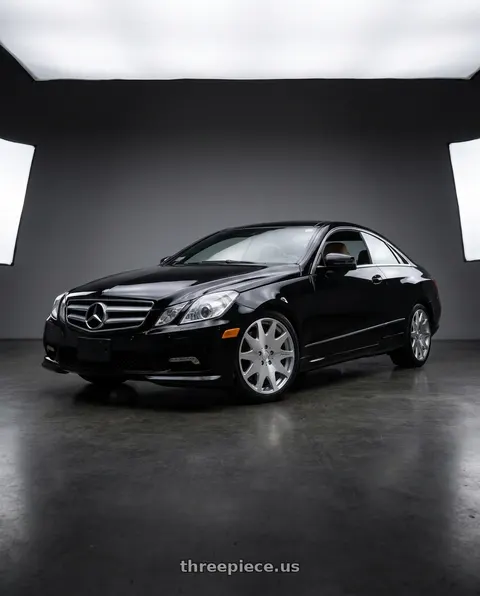 2013 Mercedes-Benz E350 4Matic with MRR HR3 5x112 19x8.5  +32 Silver Machine Face wheels