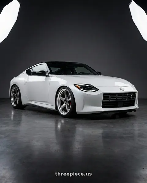 2024 Nissan Z Performance with Work Emotion T5r 5x114.3 19x10.5 +15 Glow Silver wheels
