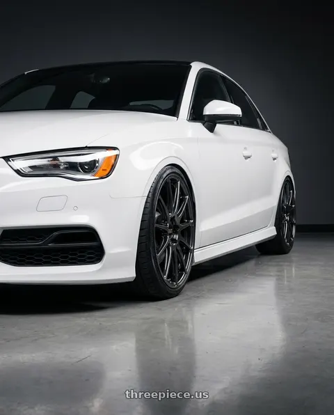 2015 Audi S3 with BBS FS 5x112 19x9.5+45 Diamond Black wheels