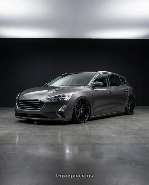 2021 Ford focus mk4 with Rohana RFC10 5x112 20x9+42 Matte Black/Gloss Black Lip wheels