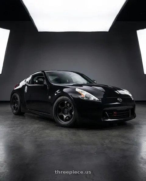 2009 Nissan 370Z with Pro Comp Alloys HERITAGE 5x114.3 18x8.5 +6 Matte Black wheels