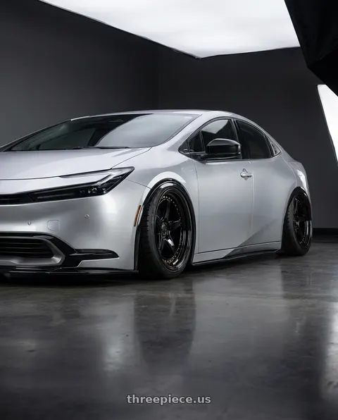 2026 Toyota Prius with Aodhan DS05 5x114.3 19x9.5+15 Gloss Black W /Gold Rivets wheels
