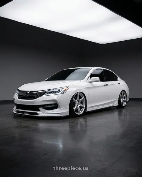 2016 Honda Accord with Kansei K11S Tandem 5X112 18x8.5 35 Hyper Silver wheels