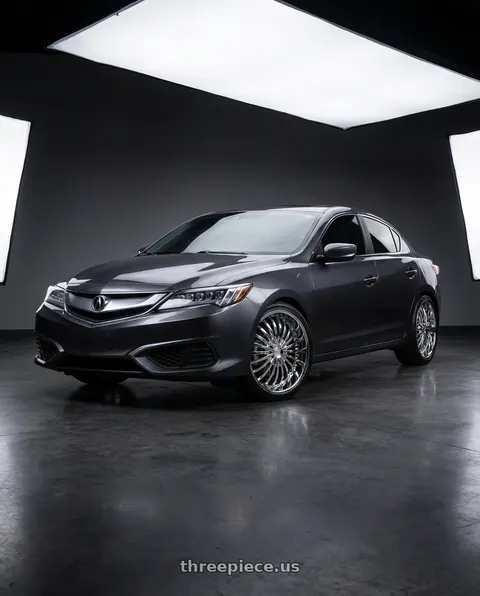 2016 Acura ILX with Strada Spina 5x114.3/5x120 22x8.5 +40 Chrome wheels