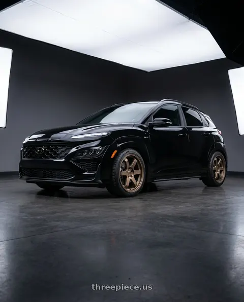 2022 Hyundai Kona N with KATANA RACING KR08 5x114.3 18x8 +40 Matte Bronze wheels