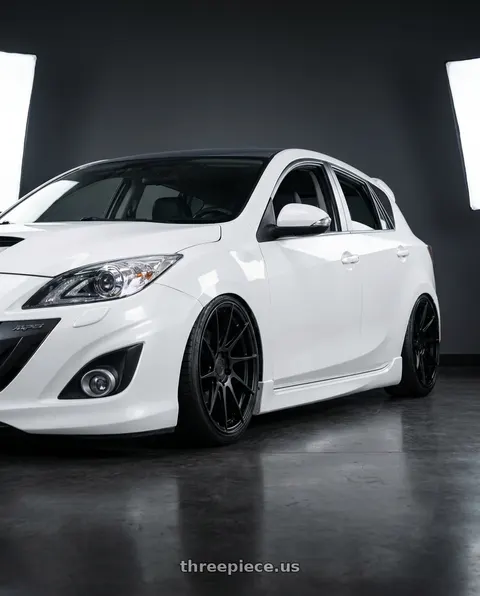 2012 Mazda 3 Mazdaspeed with Aodhan AH09 5x114.3 18x8.5 +35 Matte Black wheels