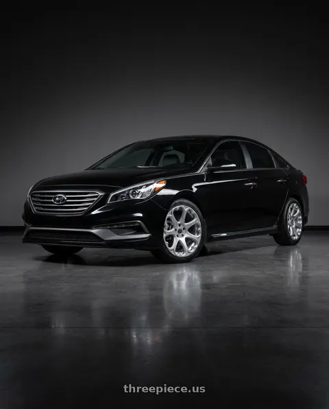 2016 Hyundai Sonata with Heritage Wheel Kokoro Monoc 5X114.3 18x8.5+35 Silver wheels