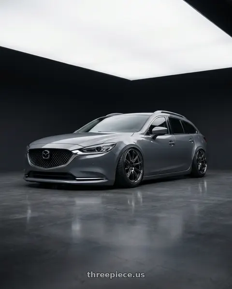 2019 Mazda 6 with Advan Racing RSIII 5x114.3 19x8.5 +51 BLACK CHROME wheels