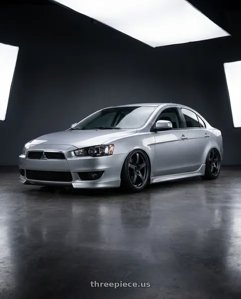 2009 Mitsubishi Lancer GTS with Gram Lights 57CR 5x114.3 19x9.5+45 Gunblue II wheels