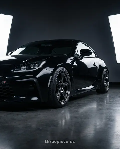 2022 Toyota GR86 with Gram Lights 57CR LIMITED 5x114.3 18x9.5+22 Rays Black Metal Coat wheels