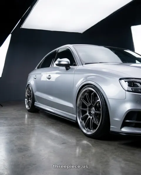 2015 Audi A3 Quattro with Advan Racing RS-DF Progressive 5x112 19x8.5+45 Machining and Racing Hyper Black wheels