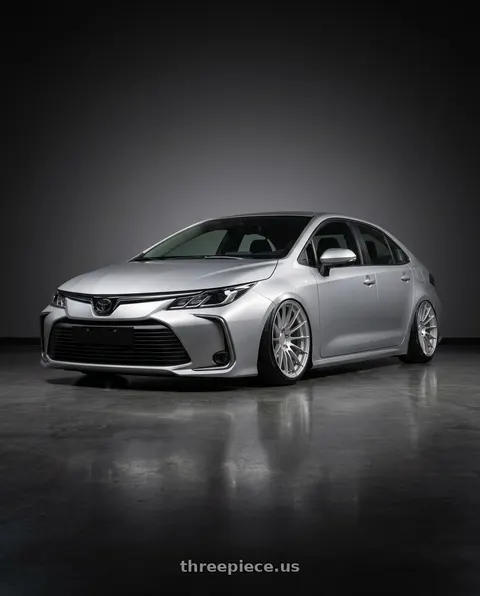 2024 Toyota Corolla with Enkei RS05-RR 5x114.3 18x11+16 Sparkle Silver wheels