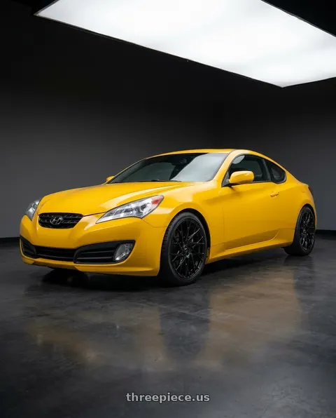 2010 Hyundai Genesis Coupe with Motiv 430B Maestro 5x114.3/5X120 20x8.5 +40 Gloss Black wheels