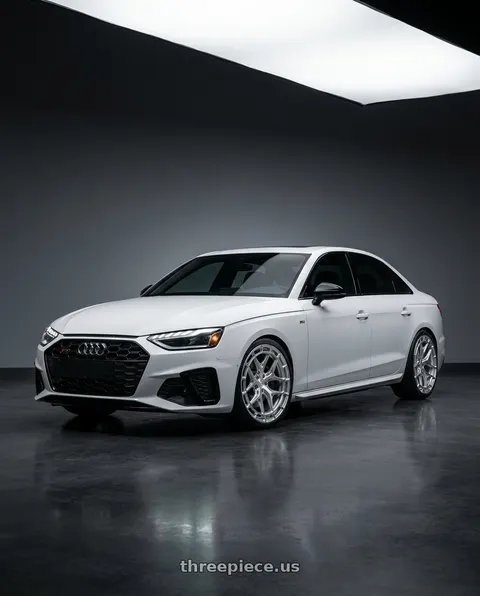 2020 Audi S4 with Vossen HFX-1 20x9 - 5x112 - ET25 - Flat - 66.5 - Silver Polished Wheel - HFX1-0M02 wheels