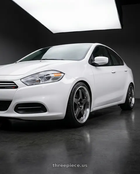 2015 Dodge Dart SE with Vors SP1 5x110 18x8  +35 Hyper Black Machine Lip wheels