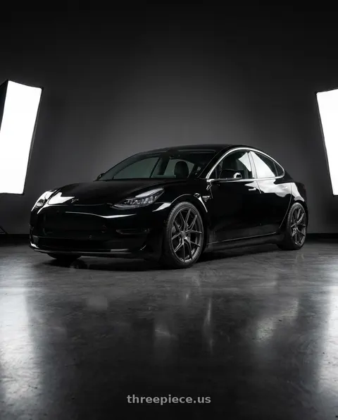 2019 Tesla Model 3 Performance with Avant Garde Wheels M580R BLANK 20x9 +BLANK Dark Graphite Metallic wheels