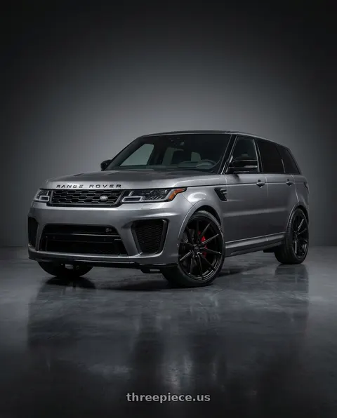 2021 Land Rover Range Rover Sport SVR with Vossen HF-3 5x120 24x10 +32 Satin Black wheels