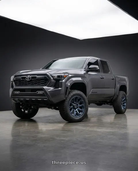 2024 Toyota Tacoma with Black Rhino Hard Alloys BR020 DIAMONDBACK 5X114.3 17x9 +12 METALLIC BLUE wheels